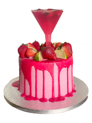 strawberry daqauri cake