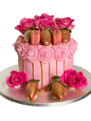 a touch of pink cake
