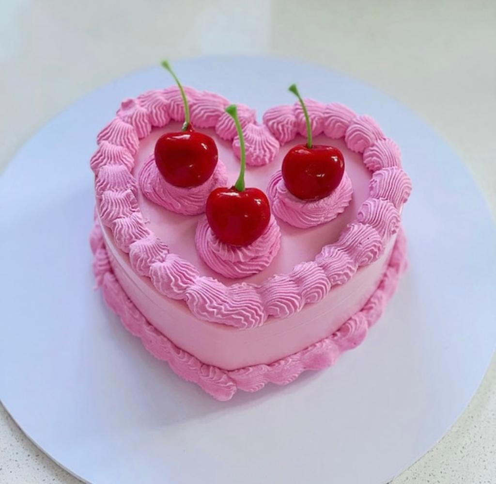 Pink Cherry Fake Cake Jewellery Box